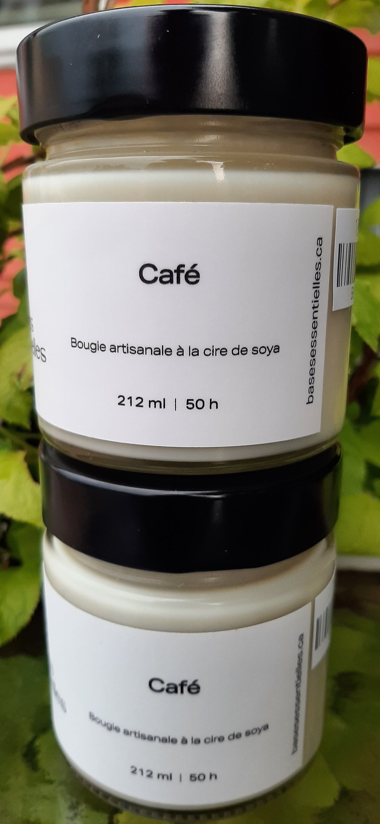 BAS0021 - Bougie artisanale à la cire de soya - Café