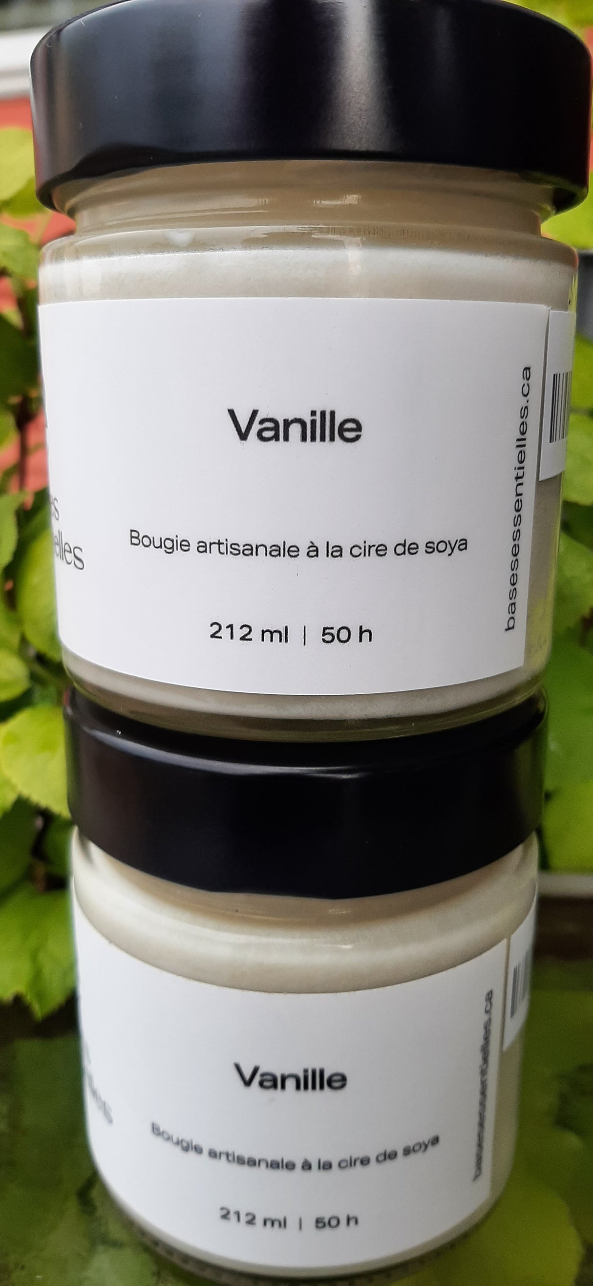 BAS0024 - Bougie artisanale à la cire de soya - Vanille