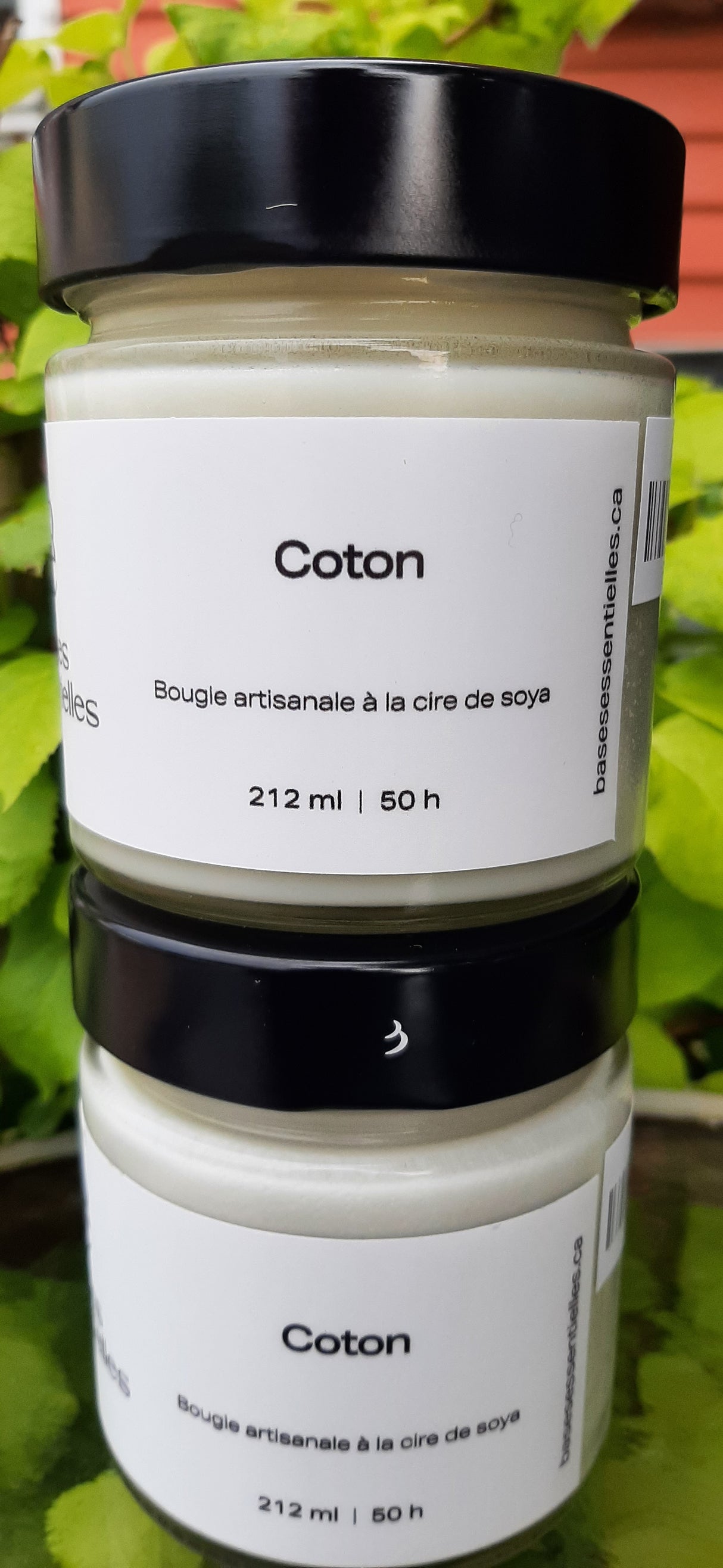 BAS0027 - Bougie artisanale à la cire de soya - Coton