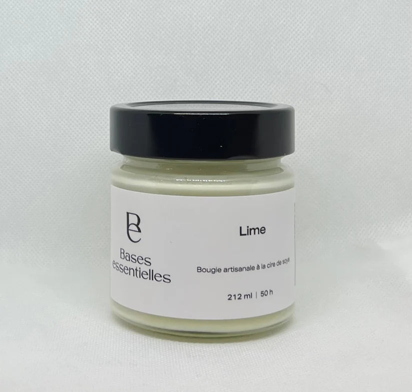 BAS0030 - Bougie artisanale à la cire de soya - Lime