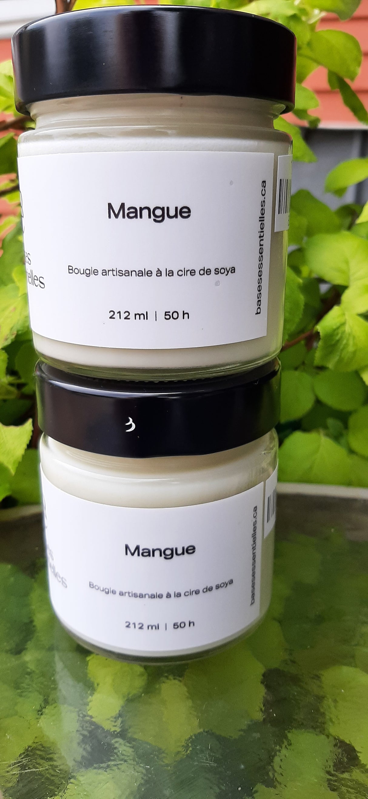 BAS0033 - Bougie artisanale à la cire de soya - Mangue