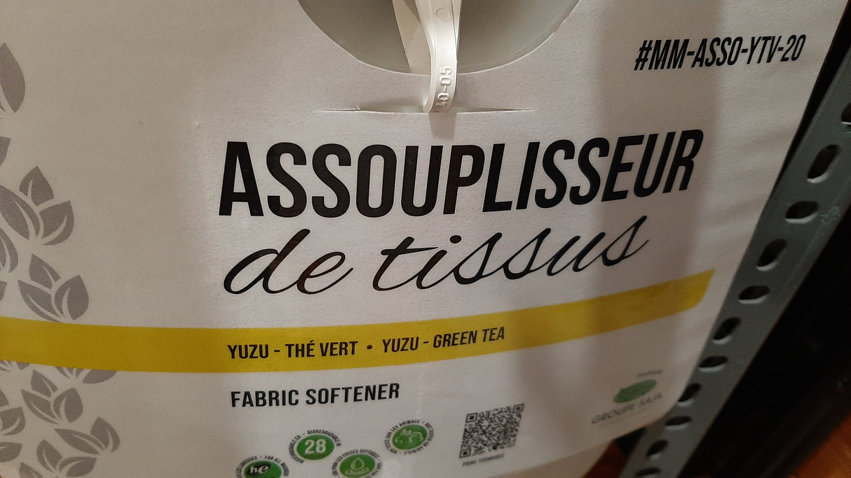 BIO3000A - Assouplisseur de tissus - Yuzu / thé vert - 20 litres