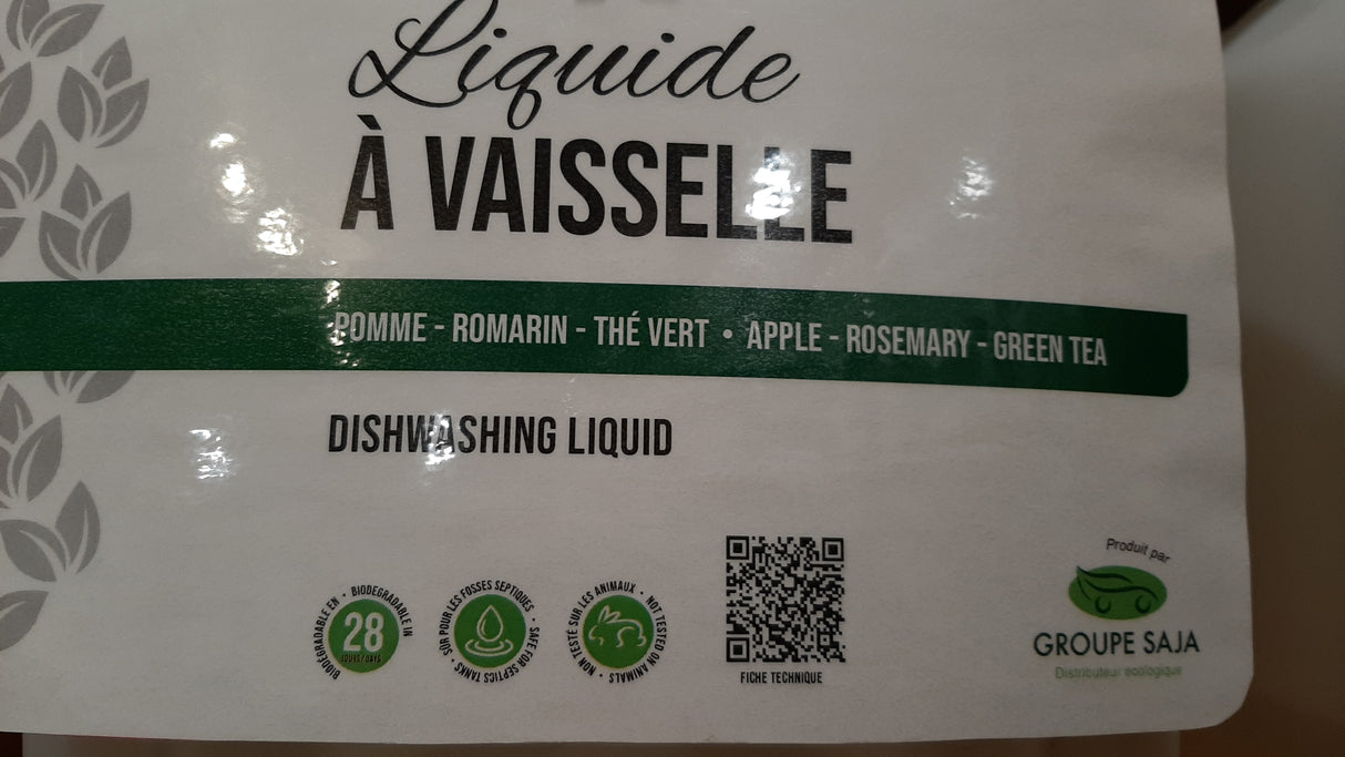 BIO4000 - VRAC/BULK - Liquide à vaisselle - Pomme, romarin et thé vert