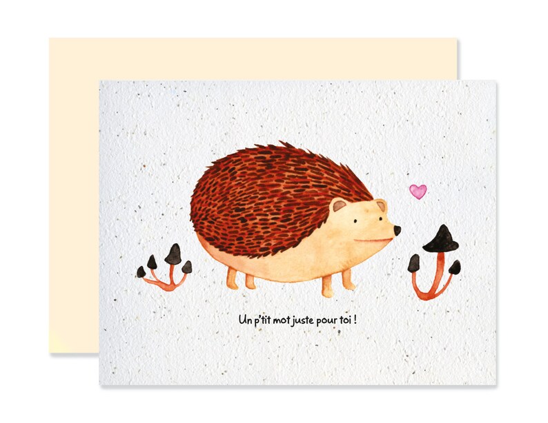 EMM0016 - Carte à planter / Plantable greeting card -  Un p'tit mot juste pour toi !