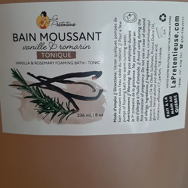 LAP0003 - VRAC - Bain moussant à la vanille et au romarin - Tonique