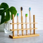 OLA1403 - Porte brosses à dents en bamboo (pour 4)