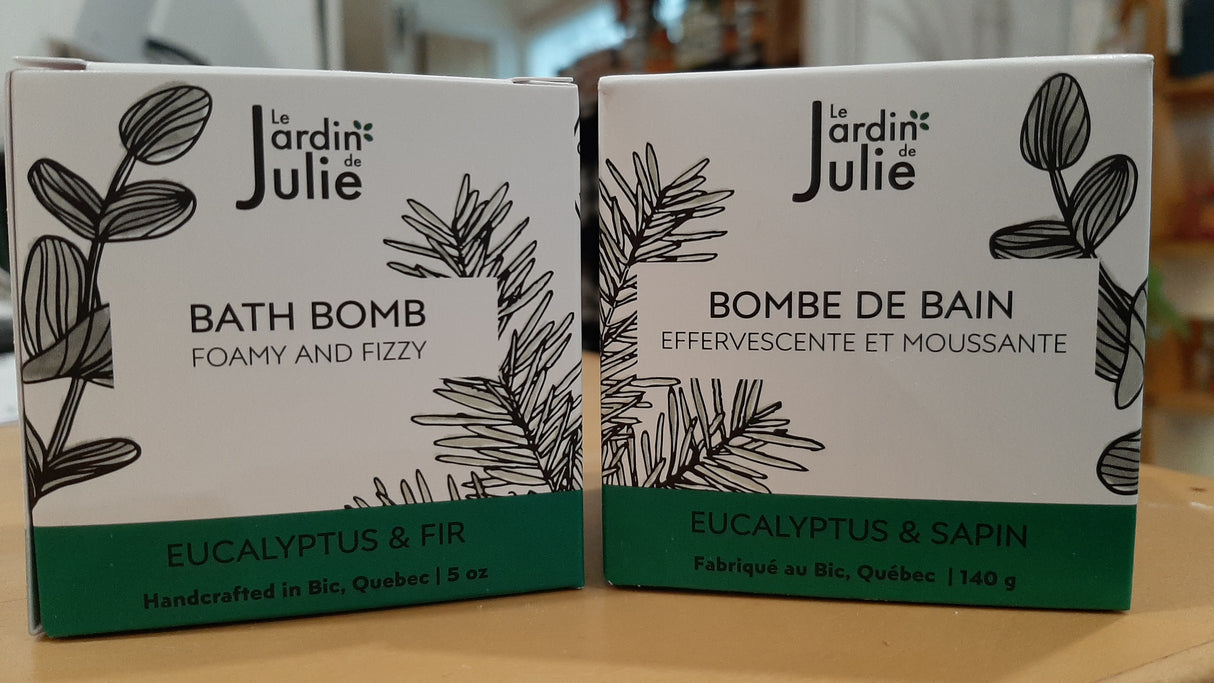 JdJ0023 - Bombe de bain effervescente et moussante à l'eucalyptus et sapin