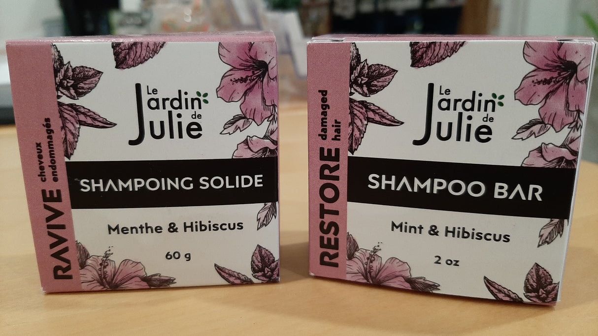 JdJ9427 - Shampoing solide - Menthe et hibiscus