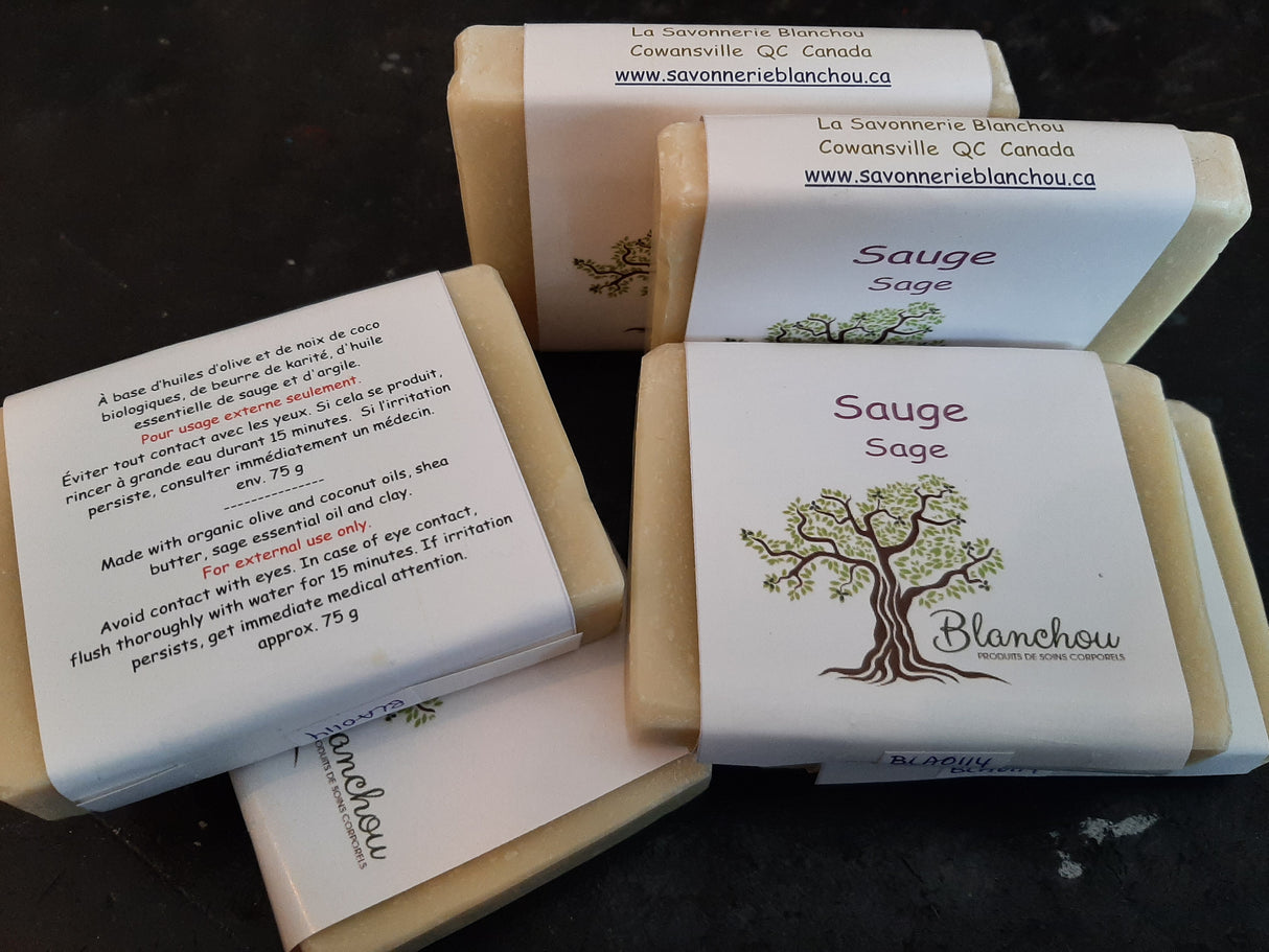 BLA0114 - 1/2 soap with sage essential oil 