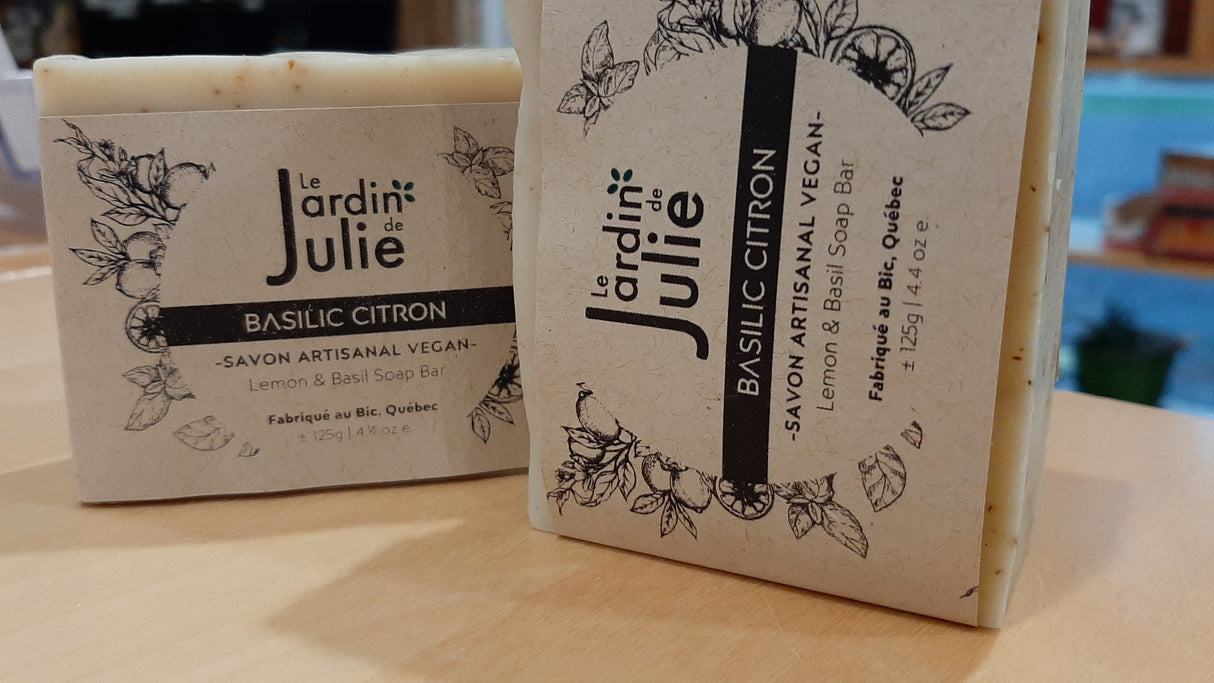 JdJ0440 - Vegan artisanal soap - Basil and lemon