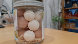 JdJ0019 - Pot of mini effervescent bath bombs - lemonade and cotton candy 