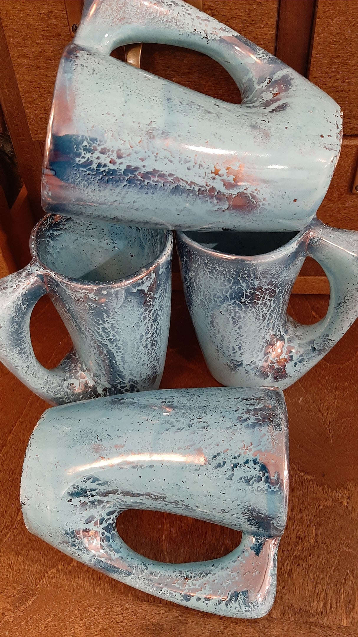 ACC0004 - Quartet of cups - pottery - second hand 