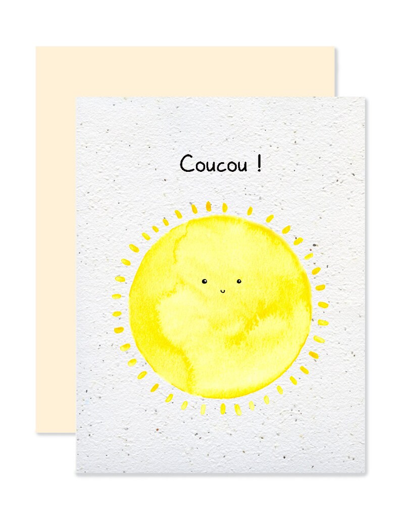 EMM0051 - Carte à planter / Plantable greeting card - Coucou !