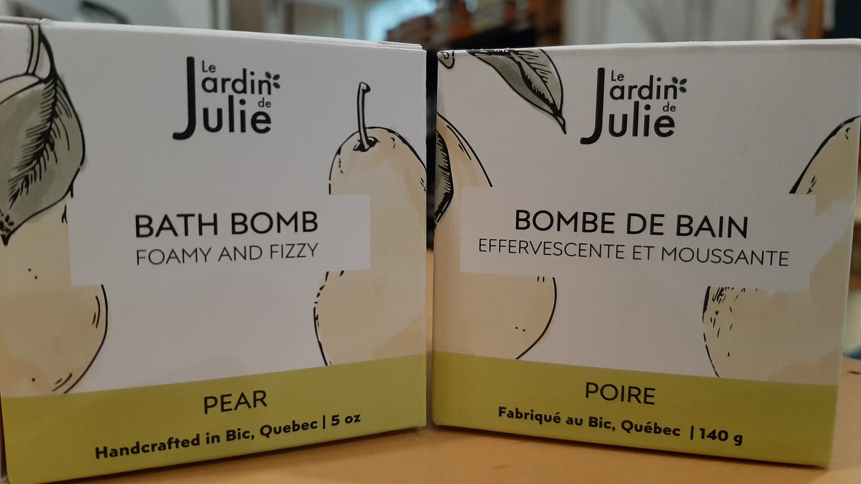 JdJ0028 - Bombe de bain effervescente et moussante à la poire