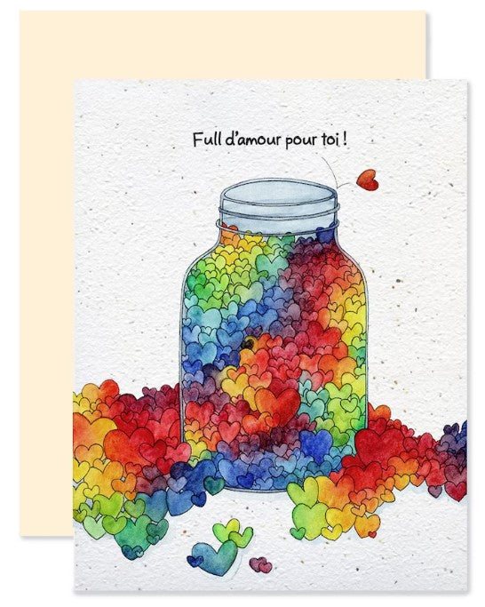 EMM0048 - Carte à planter / Plantable greeting card - Full d'amour pour toi !