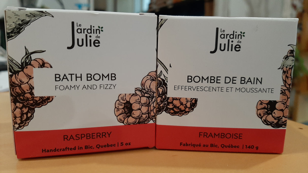 JdJ0029 - Bombe de bain effervescente et moussante à la framboise