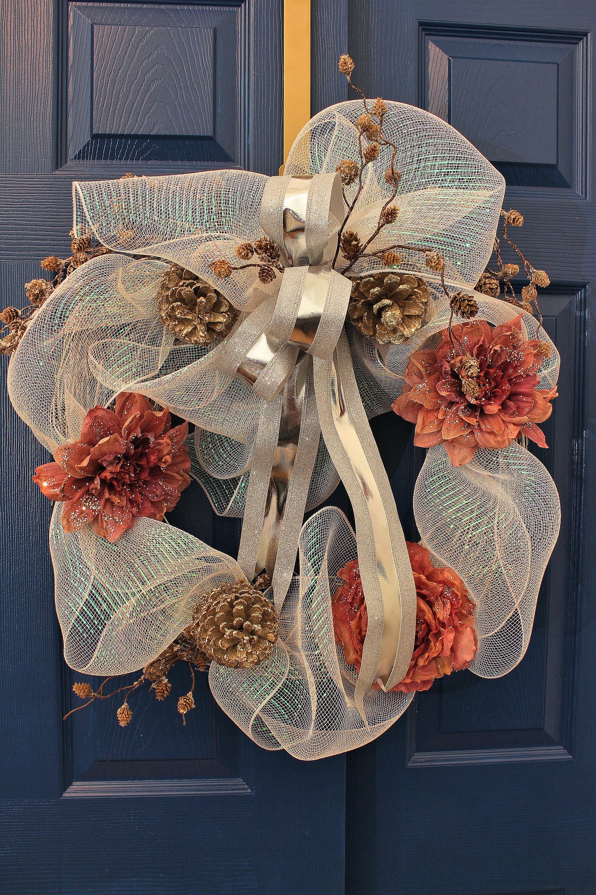 DÉCO-N - Pink mesh wreath 