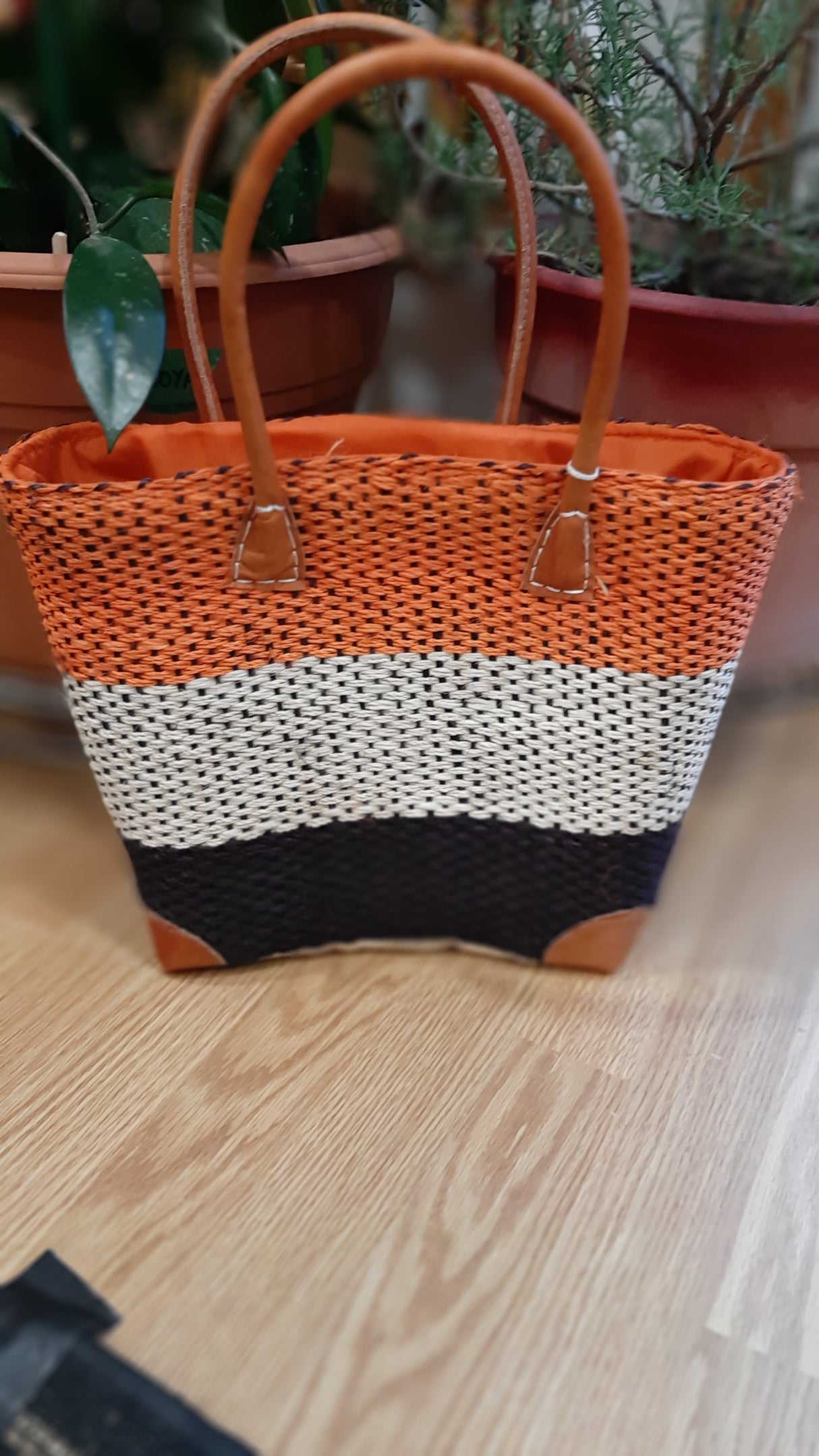 PAN0022 - Small 3-strip sisal basket 