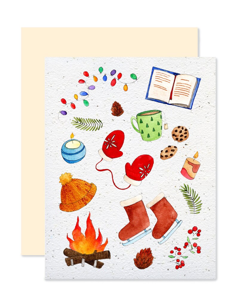 EMM0021 - Plantable greeting card - Winter pleasures 